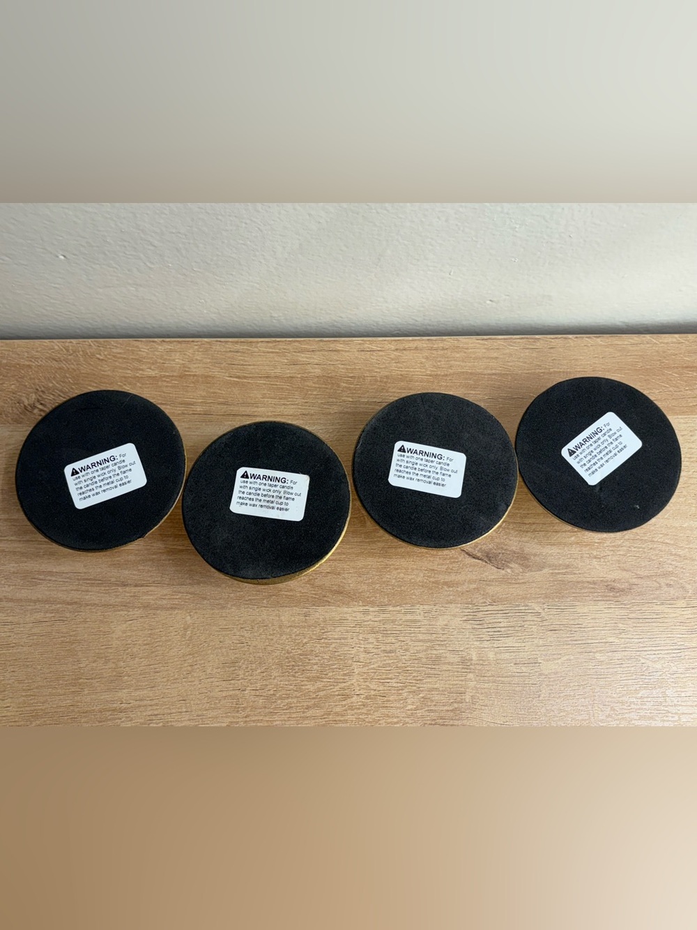 Room Essentials 4pk Taper Candle Holders in Gold - Picture 4 of 4